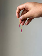 Load image into Gallery viewer, Bougainvillea Petal Kidney Hoop Earrings -5