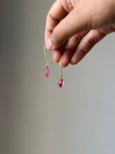 Load image into Gallery viewer, Bougainvillea Petal Kidney Hoop Earrings -5