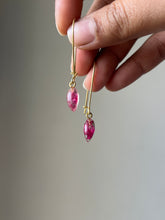 Load image into Gallery viewer, Bougainvillea Petal Kidney Hoop Earrings -5