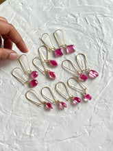 Load image into Gallery viewer, Bougainvillea Petal Kidney Hoop Earrings -5