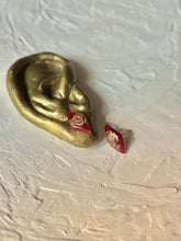 Load image into Gallery viewer, Sarso / Mustard Flower Stud Earrings (Red) -4