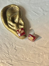 Load image into Gallery viewer, Sarso / Mustard Flower Stud Earrings (Red) -5