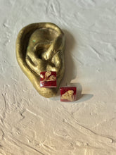 Load image into Gallery viewer, Sarso / Mustard Flower Stud Earrings (Red) -5