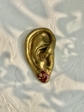 Load image into Gallery viewer, Sarso / Mustard Flower Stud Earrings (Red) -5