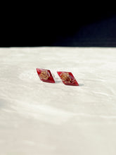 Load image into Gallery viewer, Sarso / Mustard Flower Stud Earrings (Red) -4