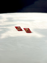 Load image into Gallery viewer, Sarso / Mustard Flower Stud Earrings (Red) -4