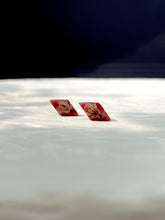 Load image into Gallery viewer, Sarso / Mustard Flower Stud Earrings (Red) -4