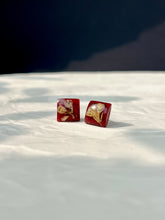 Load image into Gallery viewer, Sarso / Mustard Flower Stud Earrings (Red) -5