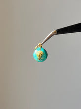 Load image into Gallery viewer, Sarso (Mustard) Blossom Mini Charm (Teal) -4