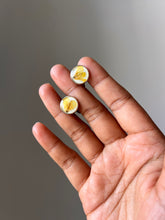 Load image into Gallery viewer, Mustard (Sarso) Flower Cufflinks