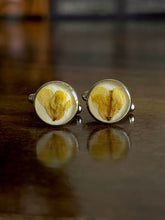 Load image into Gallery viewer, Mustard (Sarso) Flower Cufflinks