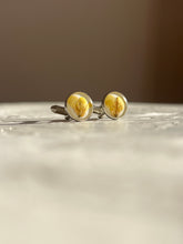 Load image into Gallery viewer, Mustard (Sarso) Flower Cufflinks