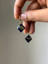 Load image into Gallery viewer, Sarso / Mustard Flower Huggie Earrings (Black) -2
