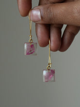 Load image into Gallery viewer, Bougainvillea Petal Kidney Hoop Earrings -7
