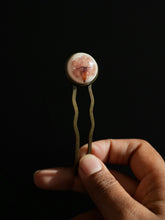 Load image into Gallery viewer, Verbena Flower Hair Fork / Juda Pin / Hair Bun Pin
