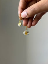 Load image into Gallery viewer, Sarso / Mustard Flower Huggie Earrings (Clear) -1
