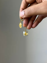 Load image into Gallery viewer, Sarso / Mustard Flower Huggie Earrings (Clear) -4

