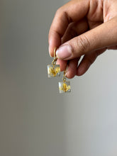 Load image into Gallery viewer, Sarso / Mustard Flower Huggie Earrings (Clear) -4
