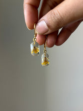 Load image into Gallery viewer, Sarso / Mustard Flower Huggie Earrings (Clear) -5
