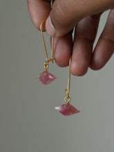 Load image into Gallery viewer, Bougainvillea Petal Kidney Hoop Earrings -1
