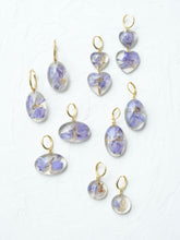 Load image into Gallery viewer, Larkspur Petal Double Gem Hoop Earrings -4
