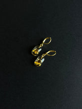 Load image into Gallery viewer, Sarso / Mustard Flower Huggie Earrings (Clear) -5
