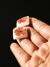 Load image into Gallery viewer, Verbena Flower Double Gem Stud Earrings (925 Silver)
