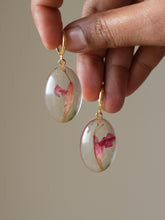 Load image into Gallery viewer, Scarlet Sage Flower Huggie Hoop Earrings
