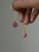 Load image into Gallery viewer, Bougainvillea Petal Kidney Hoop Earrings -3
