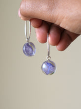 Load image into Gallery viewer, Larkspur Petal Big Hoop Earrings (925 Silver)
