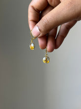 Load image into Gallery viewer, Sarso / Mustard Flower Huggie Earrings (Clear) -2
