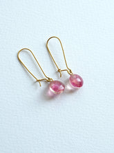 Load image into Gallery viewer, Bougainvillea Petal Kidney Hoop Earrings -3
