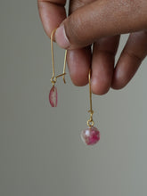 Load image into Gallery viewer, Bougainvillea Petal Kidney Hoop Earrings -3
