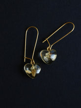 Load image into Gallery viewer, Sarso / Mustard Flower Kidney Hoop Earrings (Clear) -1
