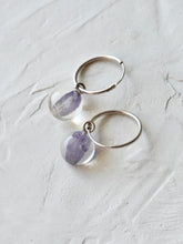 Load image into Gallery viewer, Larkspur Petal Small Hoop Earrings (925 Silver)
