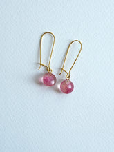 Load image into Gallery viewer, Bougainvillea Petal Kidney Hoop Earrings -3

