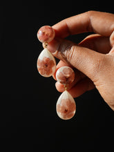 Load image into Gallery viewer, Verbena Flower Double Gem Drop Earrings
