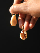 Load image into Gallery viewer, Orange Cosmos Flower Hoop Earrings
