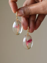 Load image into Gallery viewer, Scarlet Sage Flower Huggie Hoop Earrings
