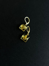Load image into Gallery viewer, Sarso / Mustard Flower Huggie Earrings (Clear) -4
