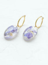 Load image into Gallery viewer, Larkspur Petal Hoop Earrings -5
