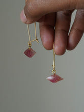 Load image into Gallery viewer, Bougainvillea Petal Kidney Hoop Earrings -1
