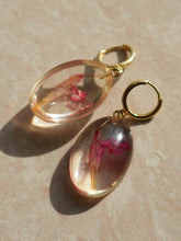 Load image into Gallery viewer, Scarlet Sage Flower Huggie Hoop Earrings
