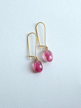 Load image into Gallery viewer, Bougainvillea Petal Kidney Hoop Earrings -6

