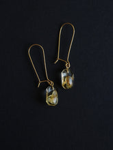Load image into Gallery viewer, Sarso / Mustard Flower Kidney Hoop Earrings (Clear) -7
