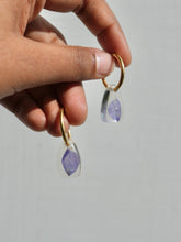 Load image into Gallery viewer, Larkspur Petal Hoop Earrings
