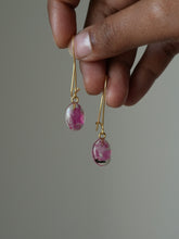Load image into Gallery viewer, Bougainvillea Petal Kidney Hoop Earrings -5
