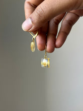 Load image into Gallery viewer, Sarso / Mustard Flower Huggie Earrings (Clear) -4
