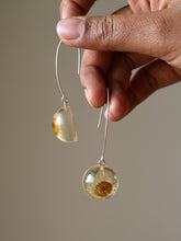 Load image into Gallery viewer, Himalayan Daisy Flower Long Hook Earrings (925 Silver)
