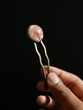 Load image into Gallery viewer, Verbena Flower Hair Fork / Juda Pin / Hair Bun Pin
